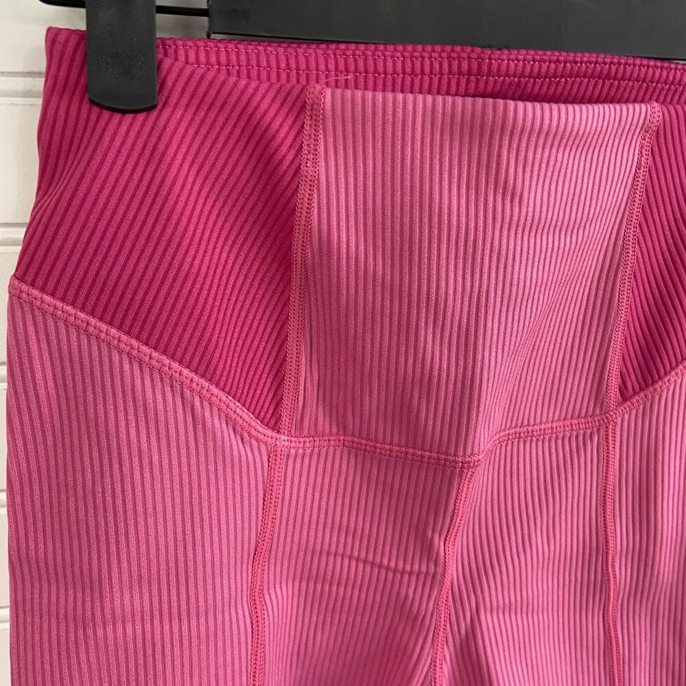 Revolve For Love & Lemons S Pink Dani Ribbed Color Block Biker Shorts - Picture 3 of 6